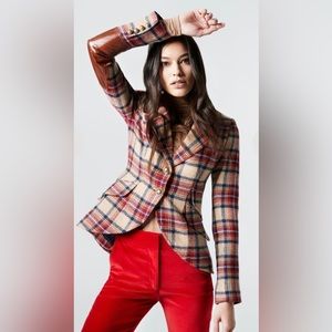 Smythe Hunting plaid wool blazer size 6